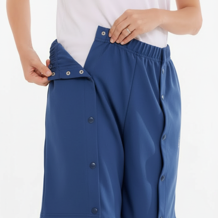 Cure Adaptive Bedridden Patient Care and Treatment Shorts - Snap Fastener