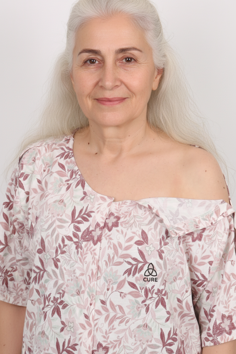 Cure Adaptif Ameliyat Sonrası Tedavi Ve Hasta Bakım Kıyafeti - Viskon Kumaş