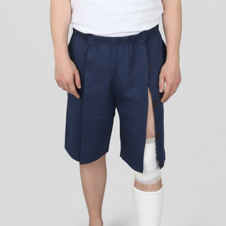 Cure Adaptive Bedridden Patient Care and Treatment Shorts - Velcro Closure