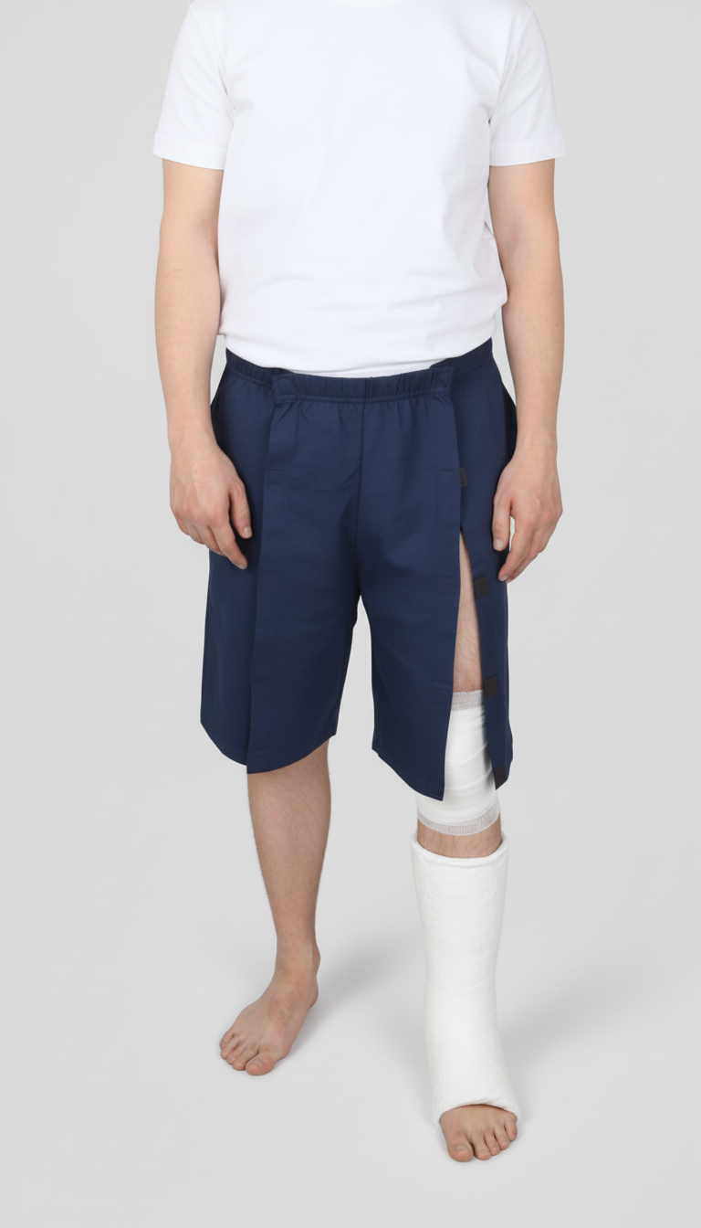 Cure Adaptive Bedridden Patient Care and Treatment Shorts - Velcro Closure