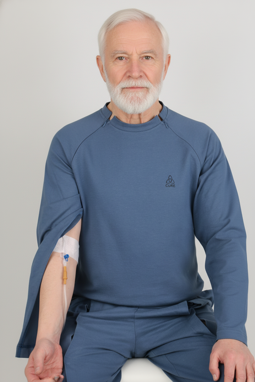 ComfortCure Adaptif Kemoterapi Hasta Bakım Ve Tedavi Kıyafeti - ORGANİK Kumaş