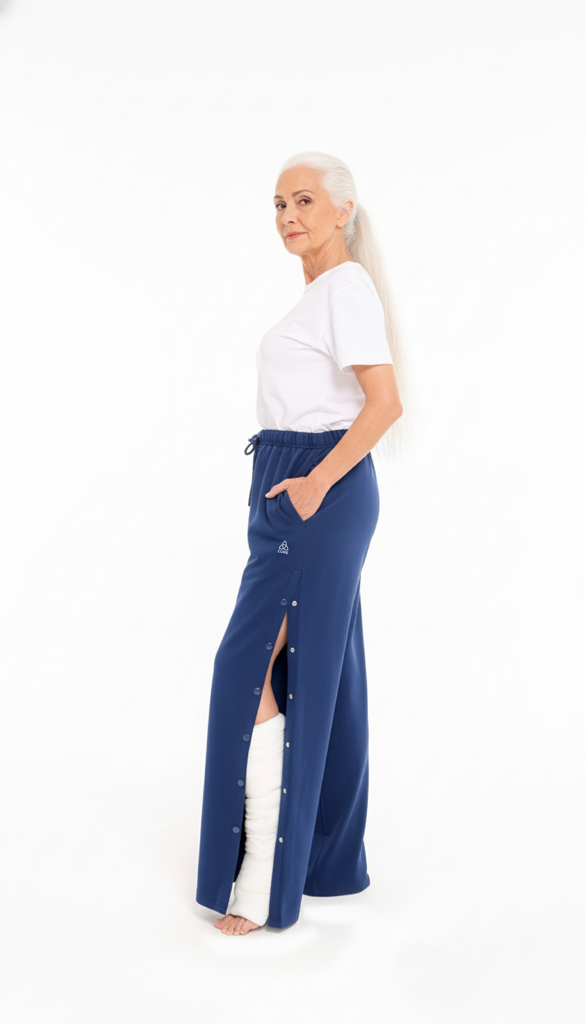 Cure Adaptive Snap-Button Orthopedic Treatment and Patient Care Trousers - Snap Fasteners