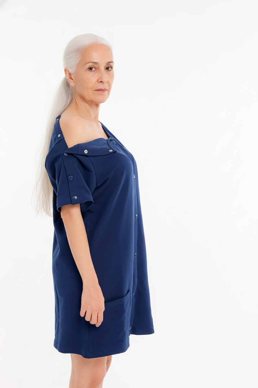 Cure Adaptif Ameliyat Sonrası Tedavi Ve Hasta Bakım Kıyafeti - Pamuk Kumaş