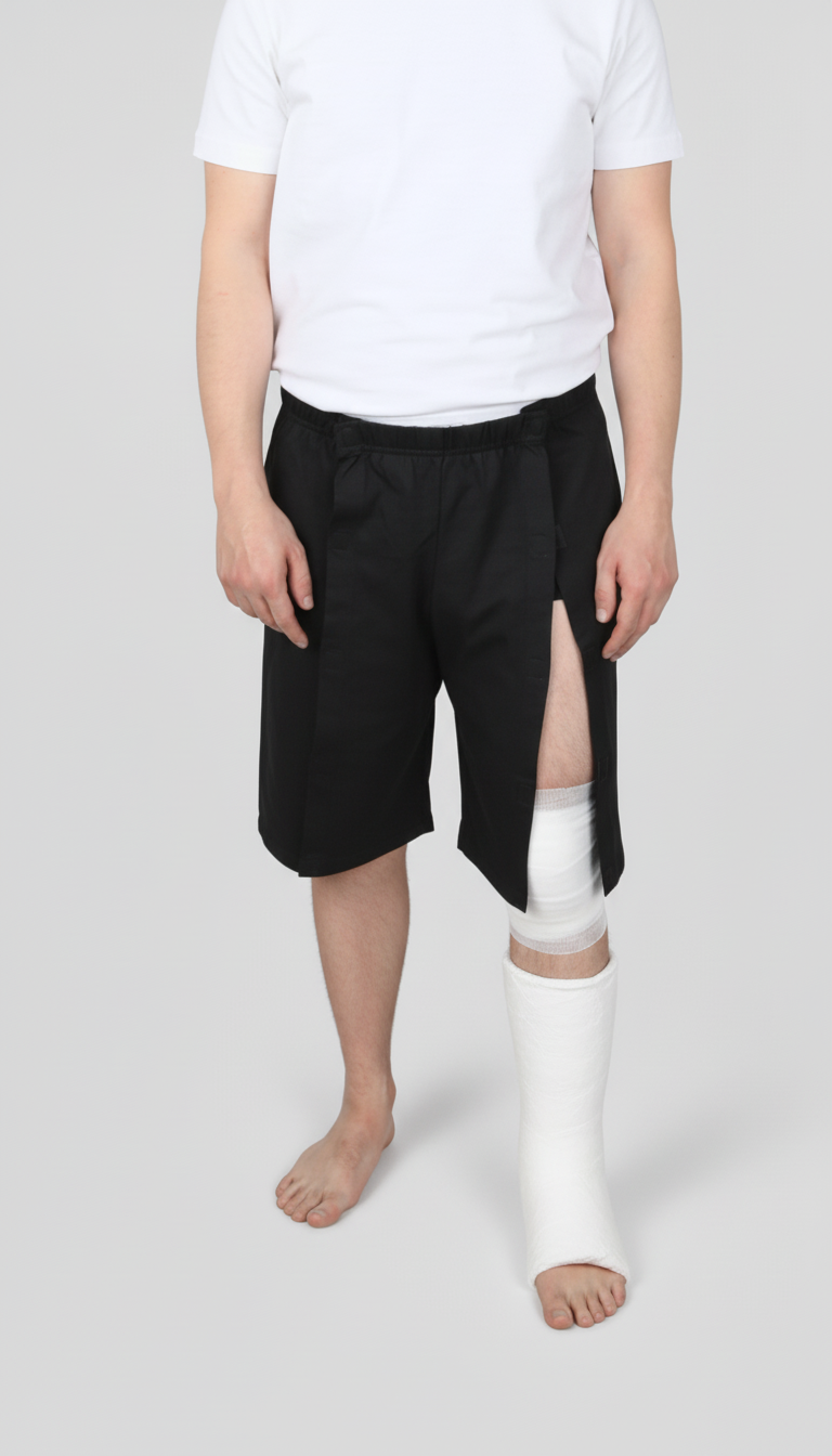 Cure Adaptive Bedridden Patient Care and Treatment Shorts - Velcro Closure