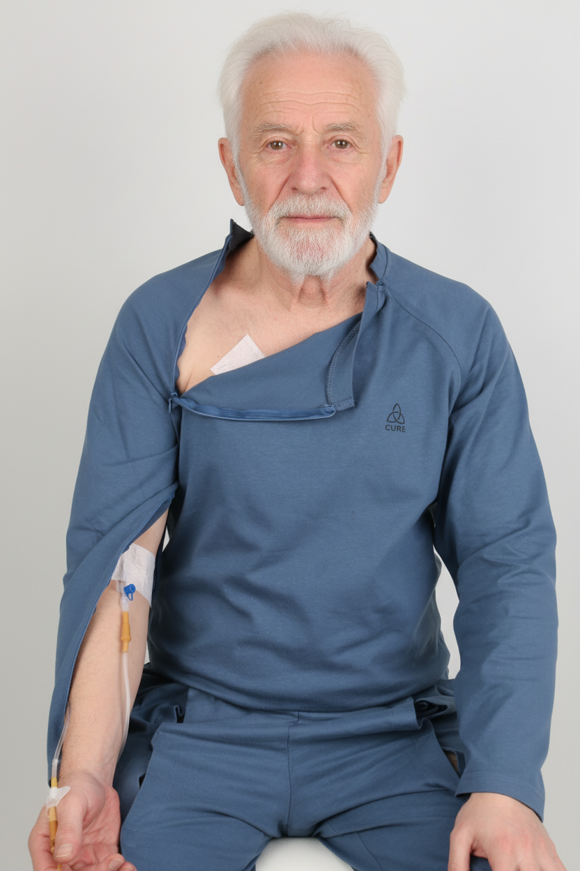 ComfortCure Adaptif Kemoterapi Hasta Bakım Ve Tedavi Kıyafeti - ORGANİK Kumaş