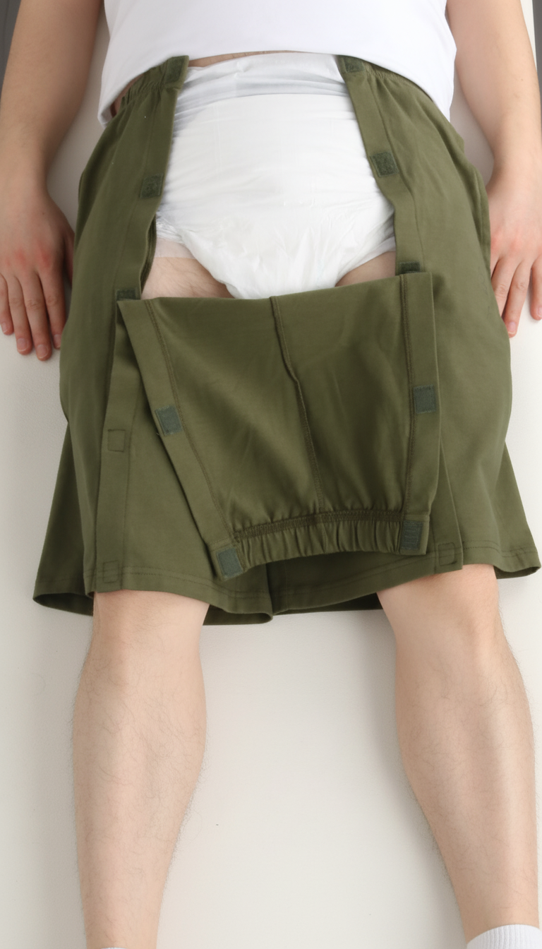 Cure Adaptive Bedridden Patient Care and Treatment Shorts - Velcro Closure