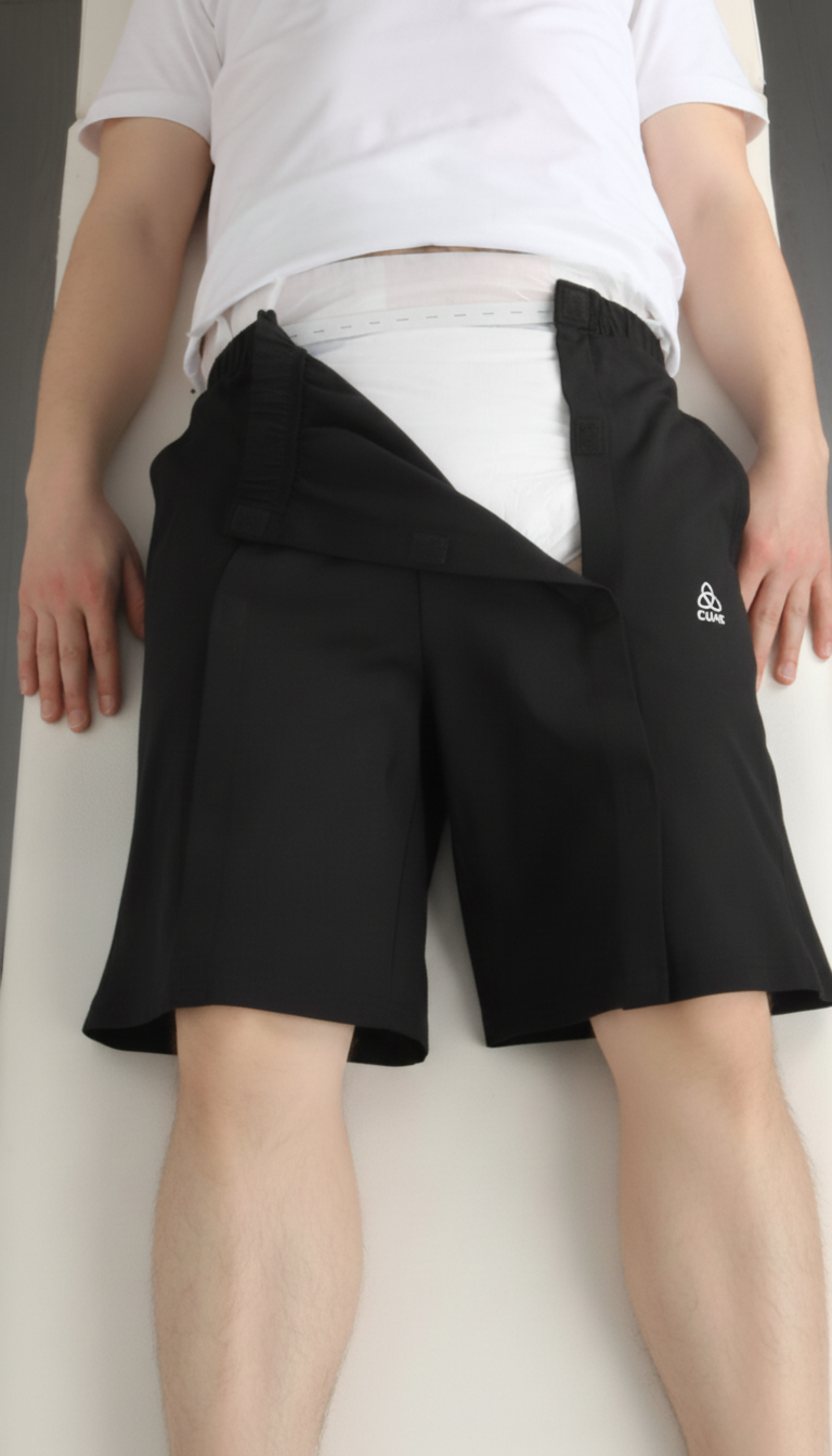 Cure Adaptive Bedridden Patient Care and Treatment Shorts - Velcro Closure