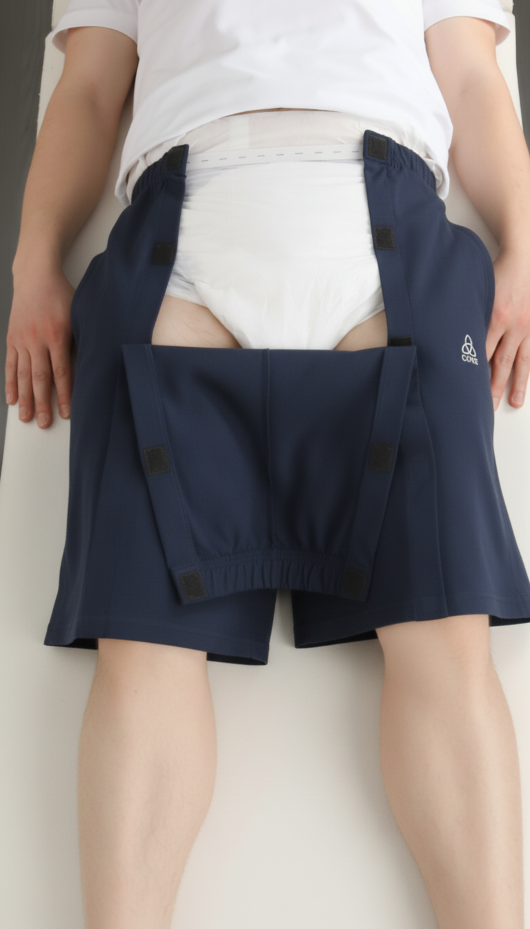 Cure Adaptive Bedridden Patient Care and Treatment Shorts - Velcro Closure
