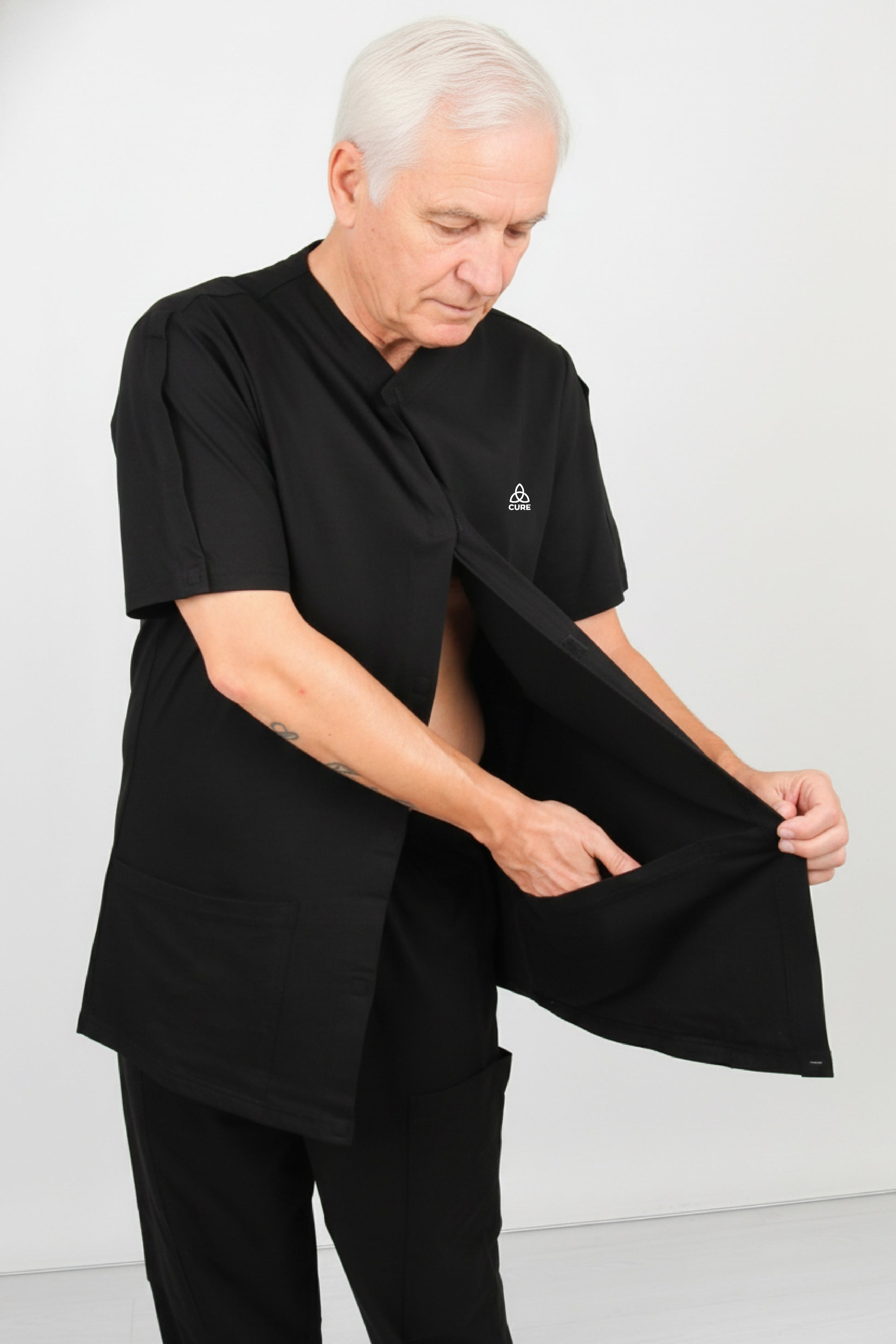 Cure Adaptif Ameliyat Sonrası Tedavi Ve Hasta Bakım Kıyafeti - Pamuk Kumaş