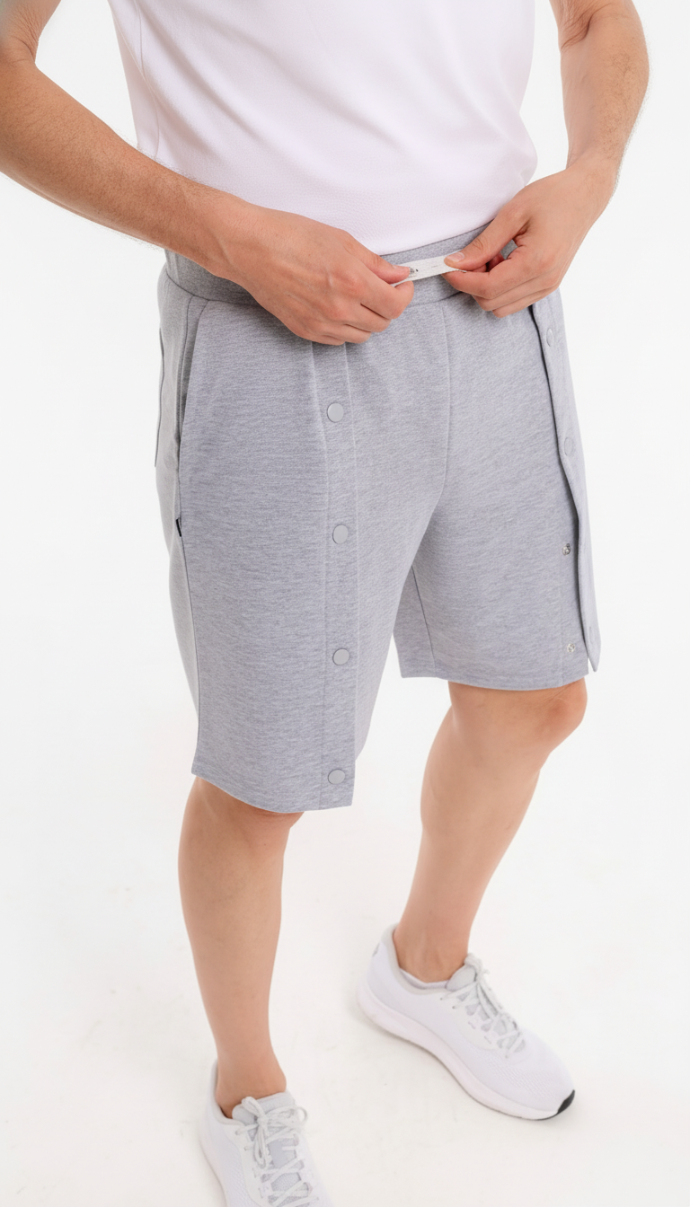 Cure Adaptive Bedridden Patient Care and Treatment Shorts - Snap Fastener