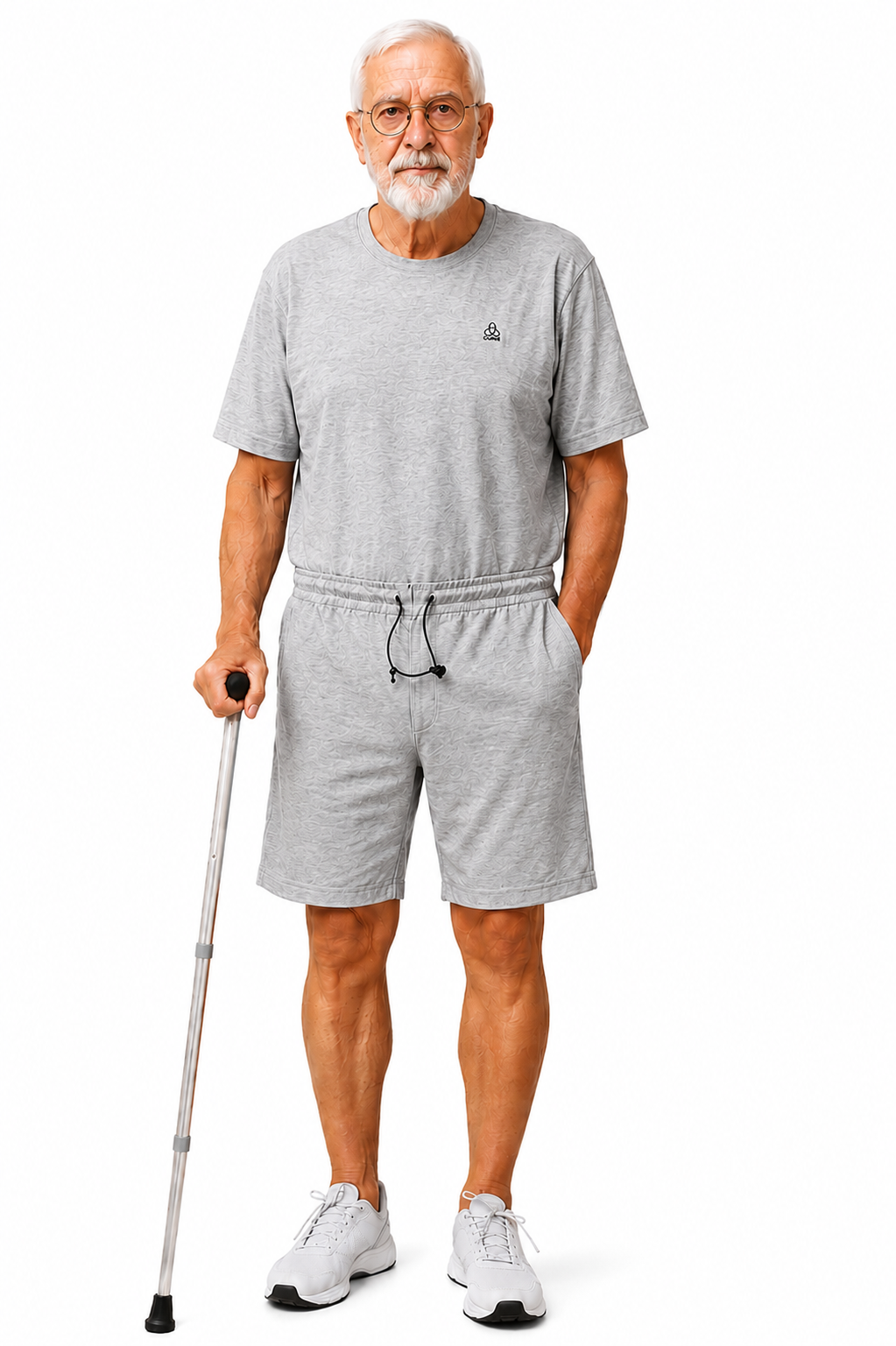 ComfortCure Adaptif Kısa Kollu Alzheimer Tedavi - Demans Bakım Tulumu - Pamuk Polyester Kumaş