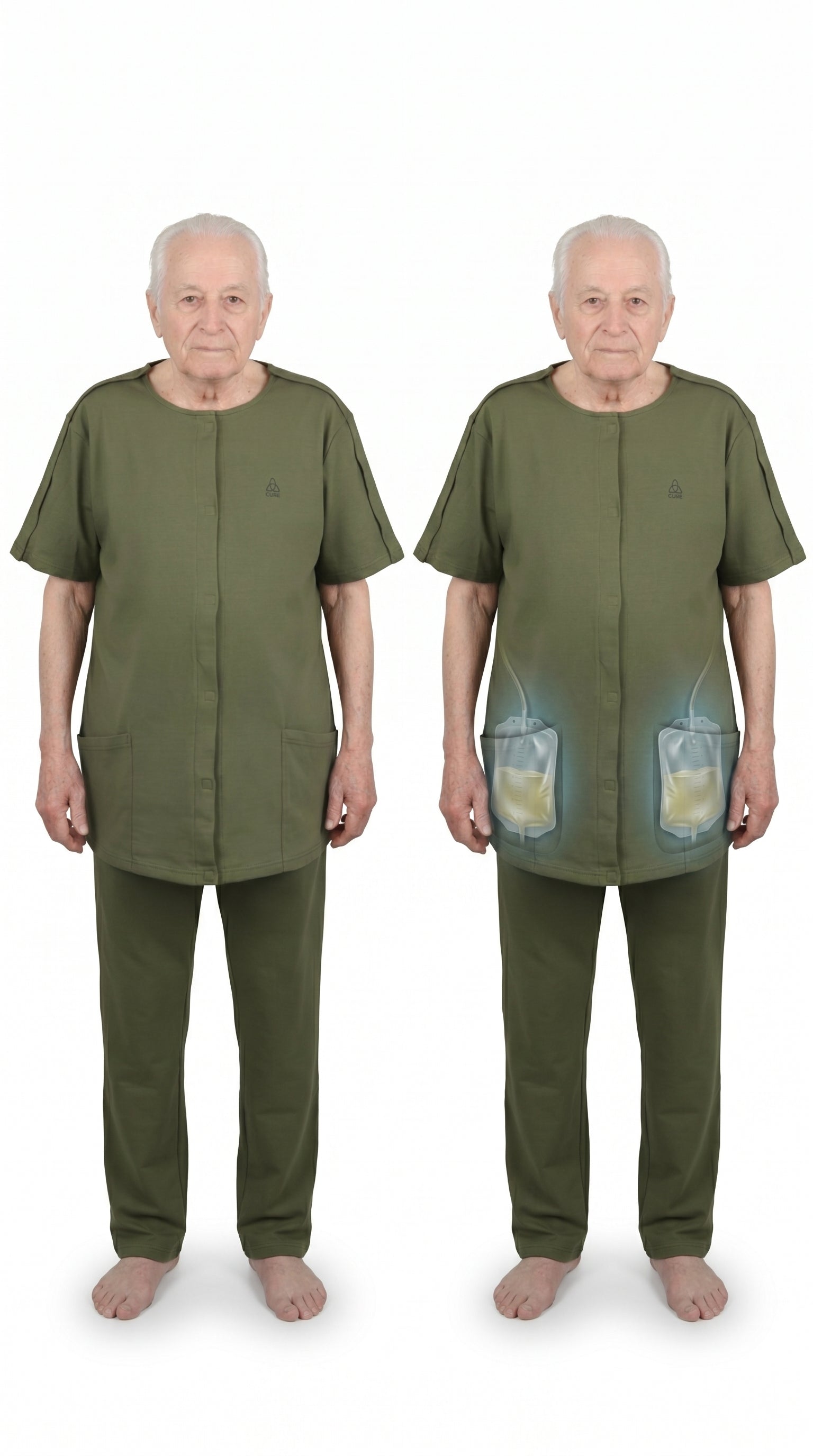 Cure Adaptive Postoperative Treatment and Patient Care Clothing