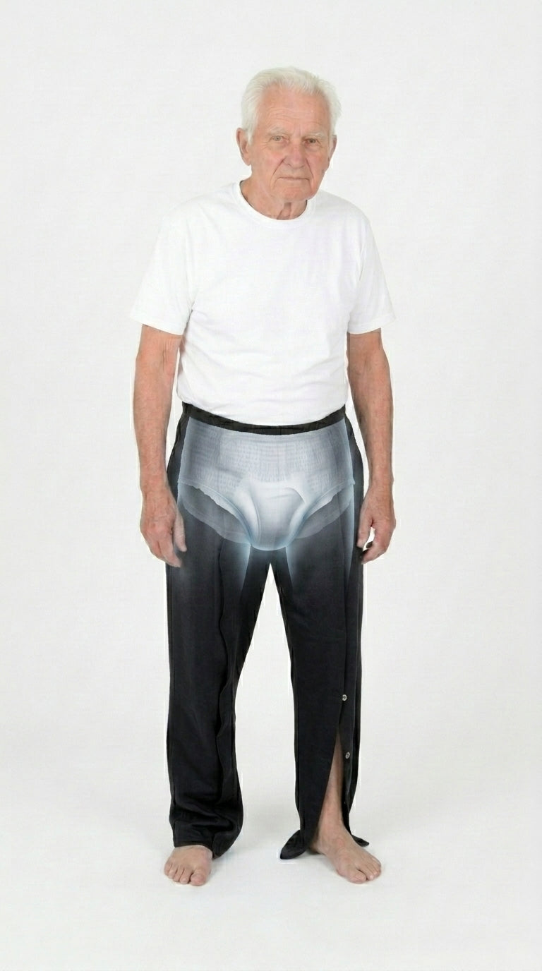 Cure Adaptive Bedridden Patient Care Treatment Pants - Velcro Closure