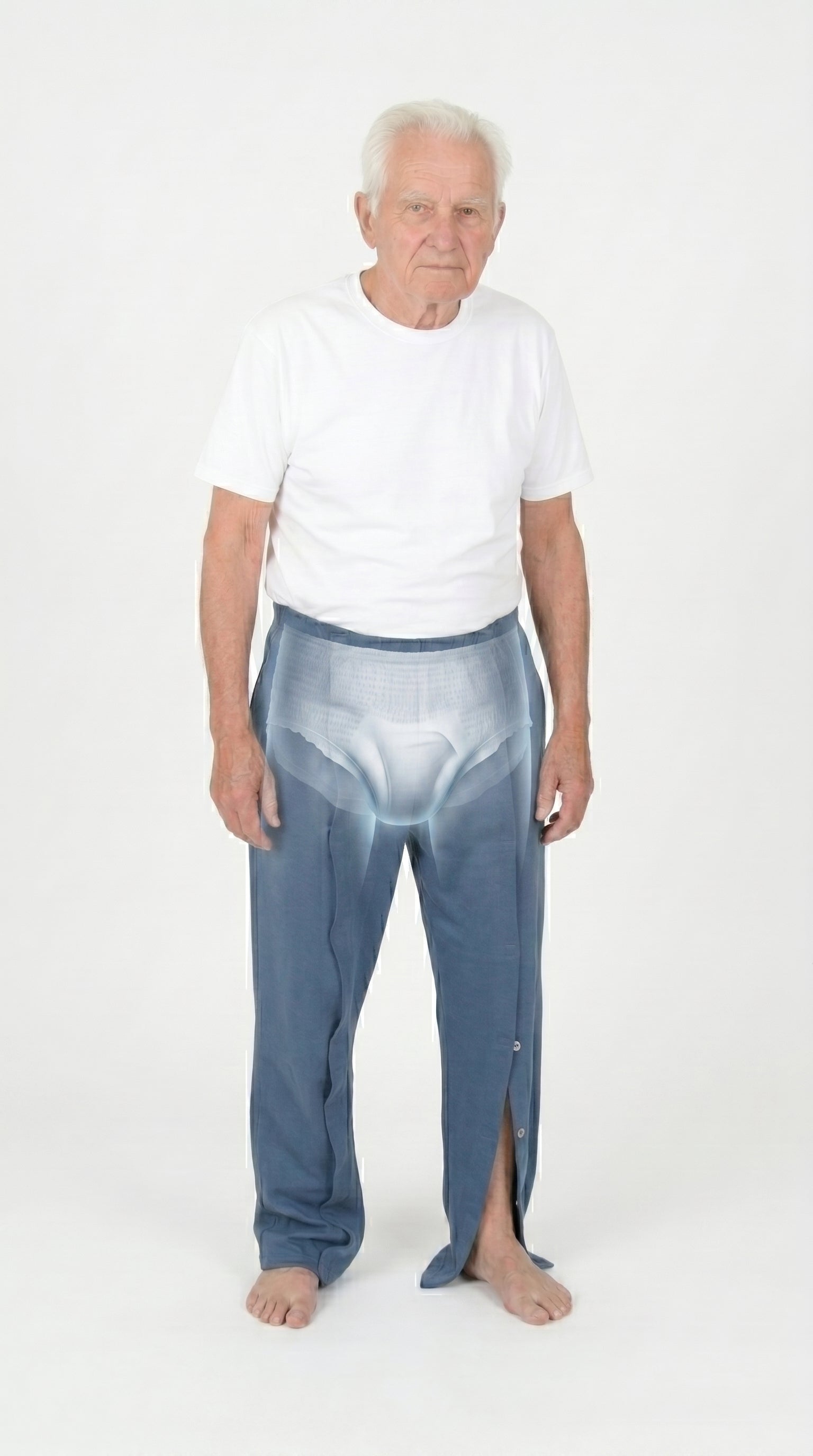 Cure Adaptive Bedridden Patient Care Treatment Pants - Velcro Closure