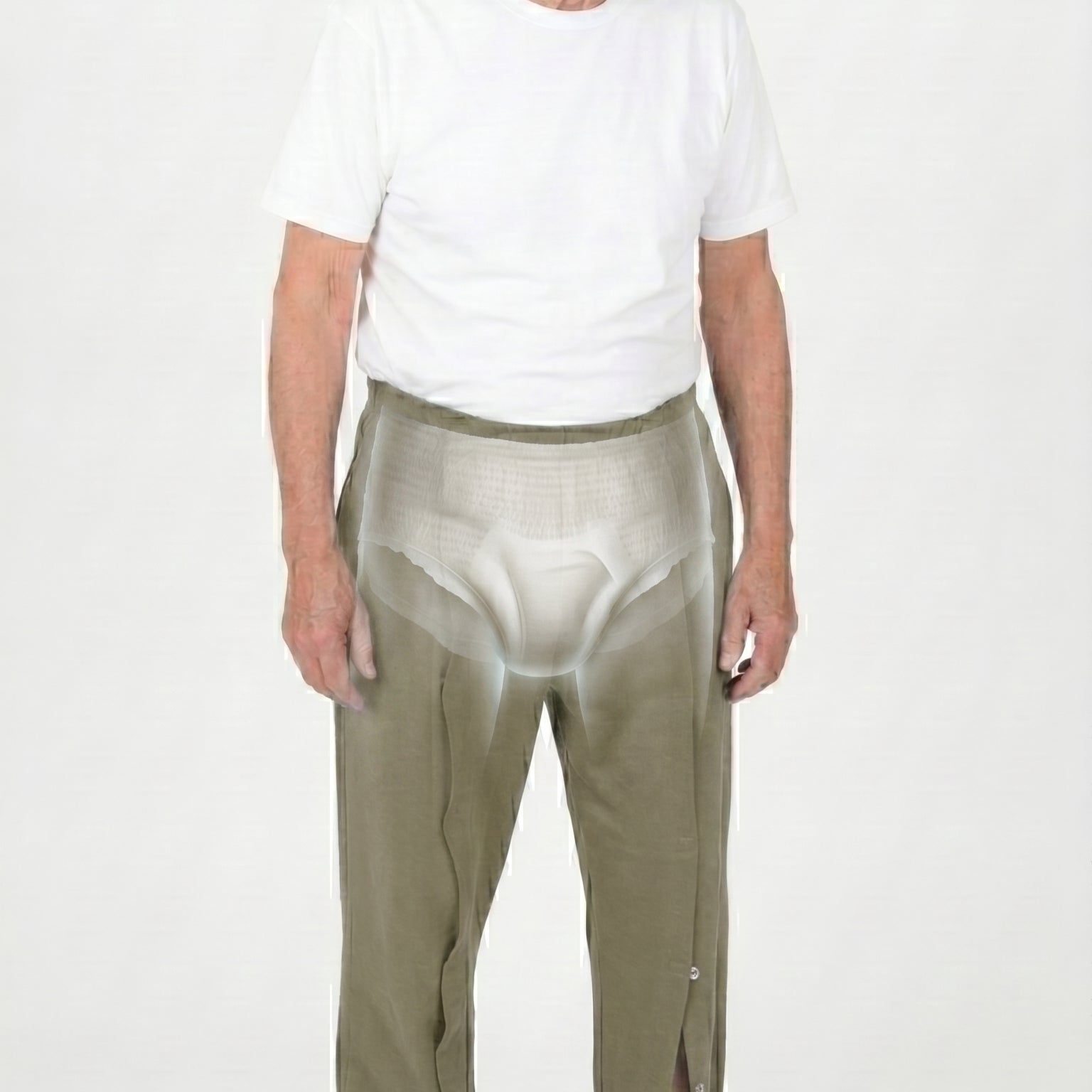Cure Adaptive Bedridden Patient Care Treatment Pants - Velcro Closure
