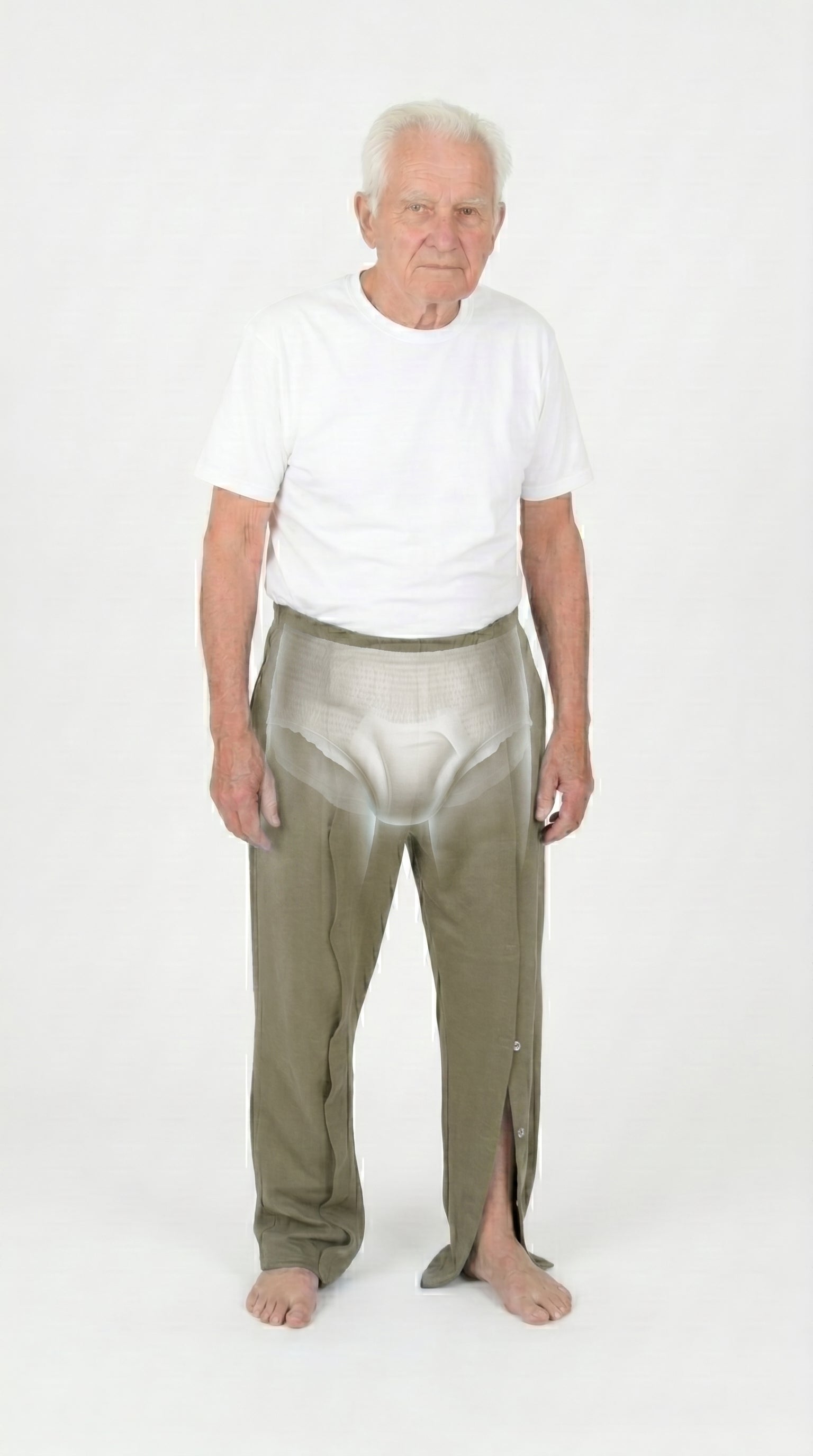 Cure Adaptive Bedridden Patient Care Treatment Pants - Velcro Closure