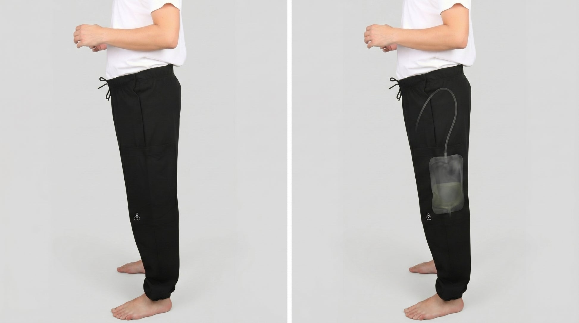 Cure Adaptive Prostate Patient Care and Treatment Pants (Scuba Fabric, Winter)