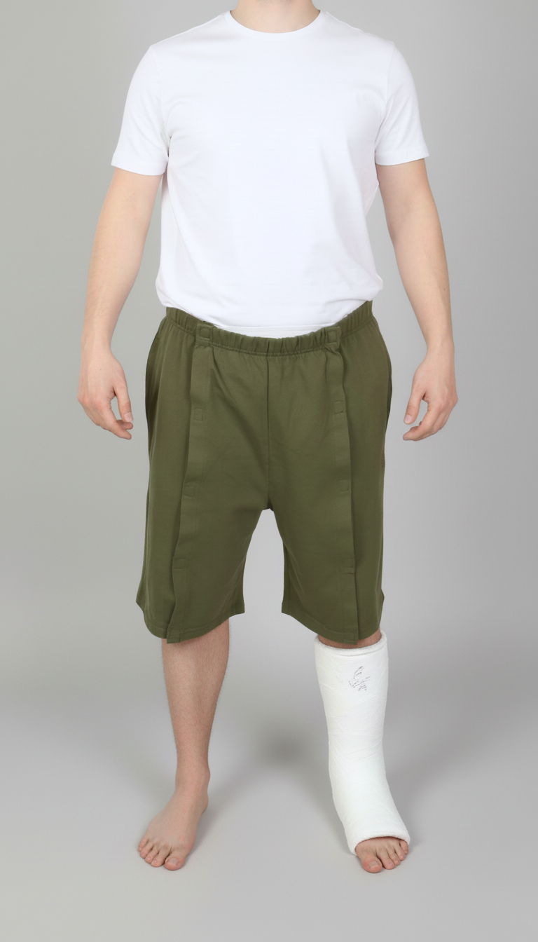 Cure Adaptive Bedridden Patient Care and Treatment Shorts - Velcro Closure
