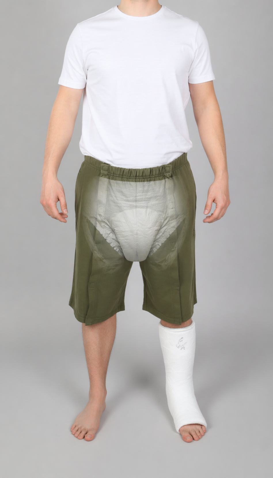 Cure Adaptive Bedridden Patient Care and Treatment Shorts - Velcro Closure