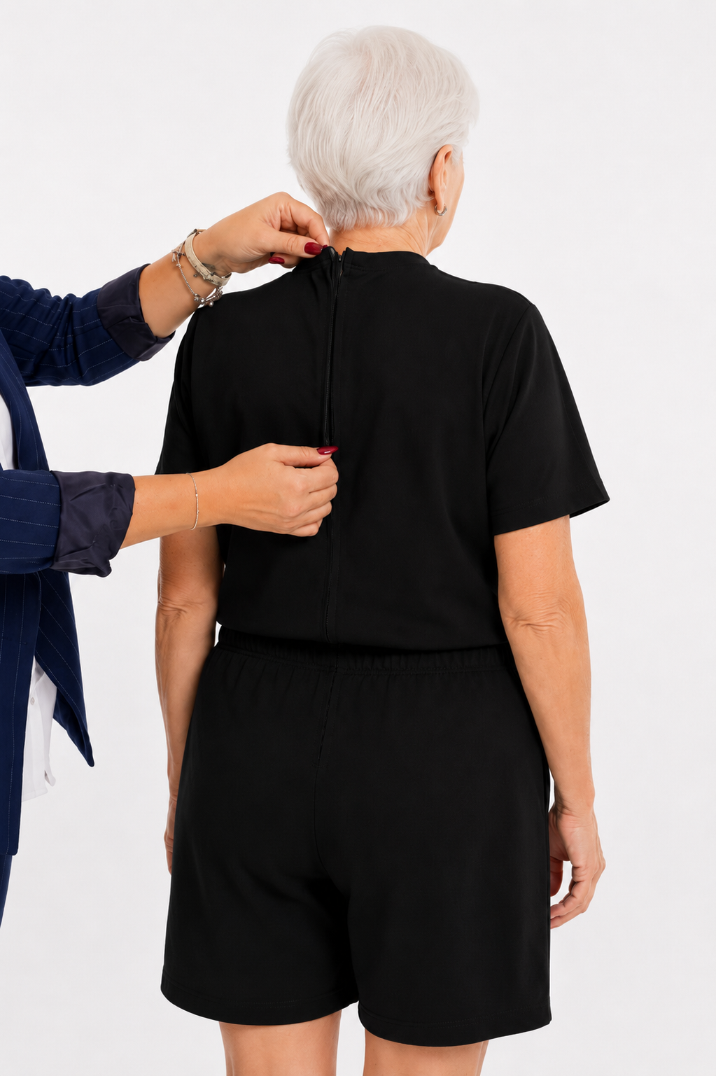 ComfortCure Adaptif Kısa Kollu Alzheimer Tedavi - Demans Bakım Tulumu - Pamuk Kumaş