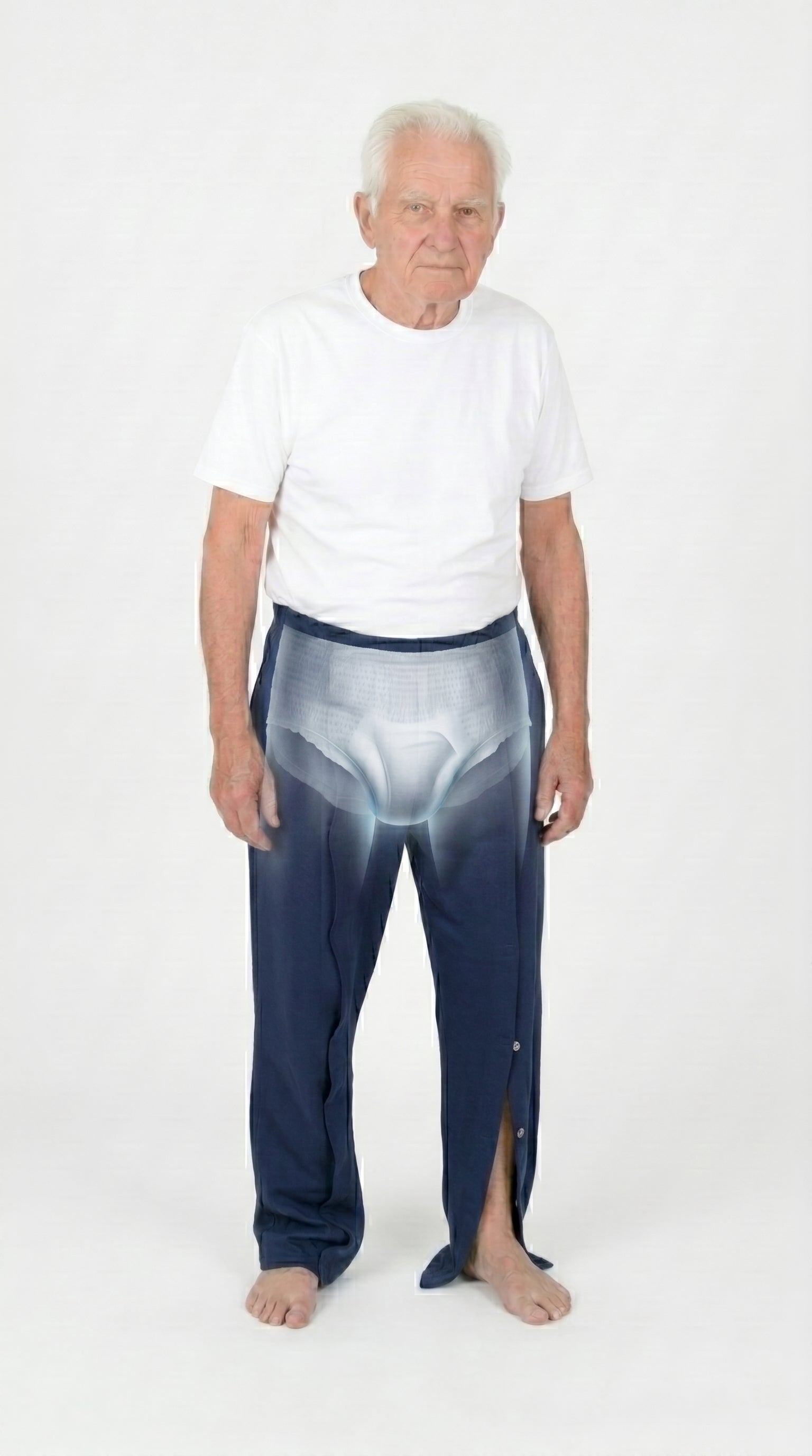 Cure Adaptive Bedridden Patient Care Treatment Pants - Velcro Closure