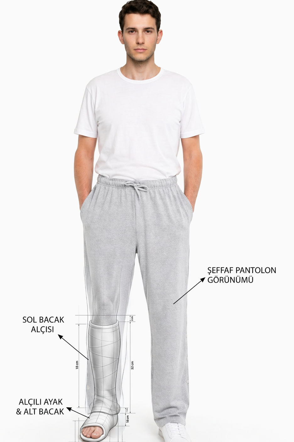 Cure Adaptive Snap-Button Orthopedic Treatment and Patient Care Trousers - Meeting Sample
