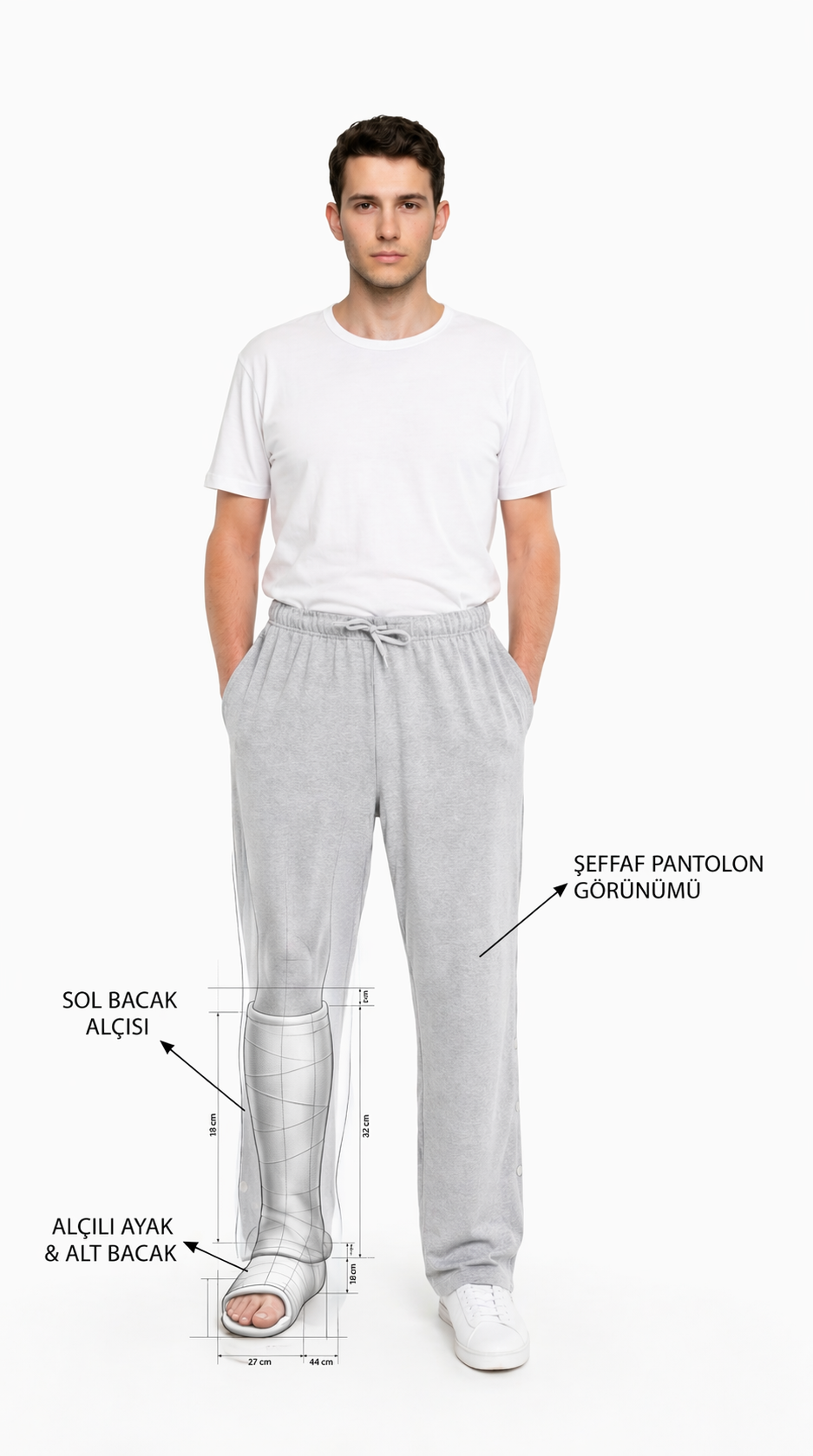 Cure Adaptive Snap-Button Orthopedic Treatment and Patient Care Trousers - Meeting Sample