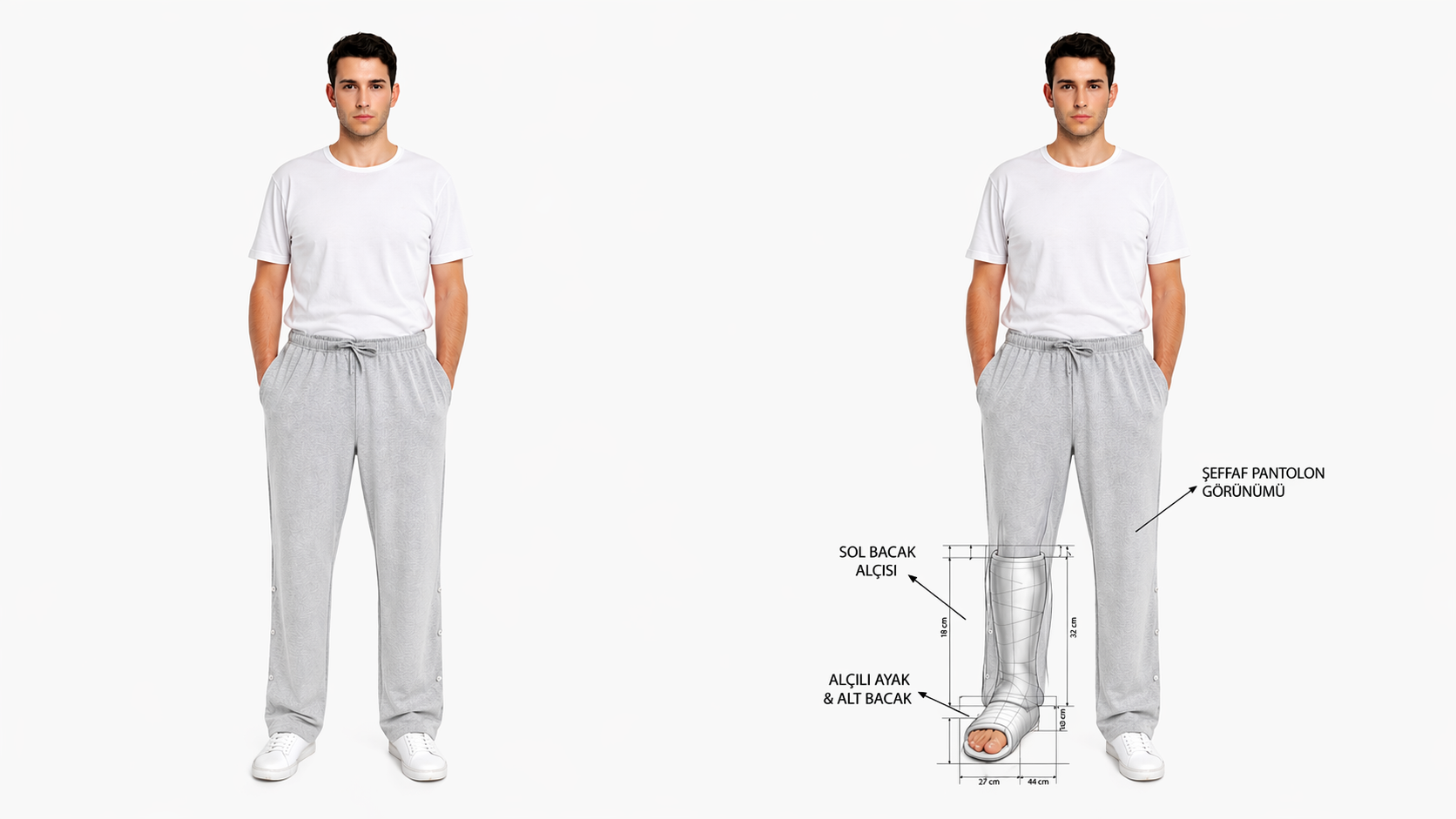 Cure Adaptive Snap-Button Orthopedic Treatment and Patient Care Trousers - Meeting Sample