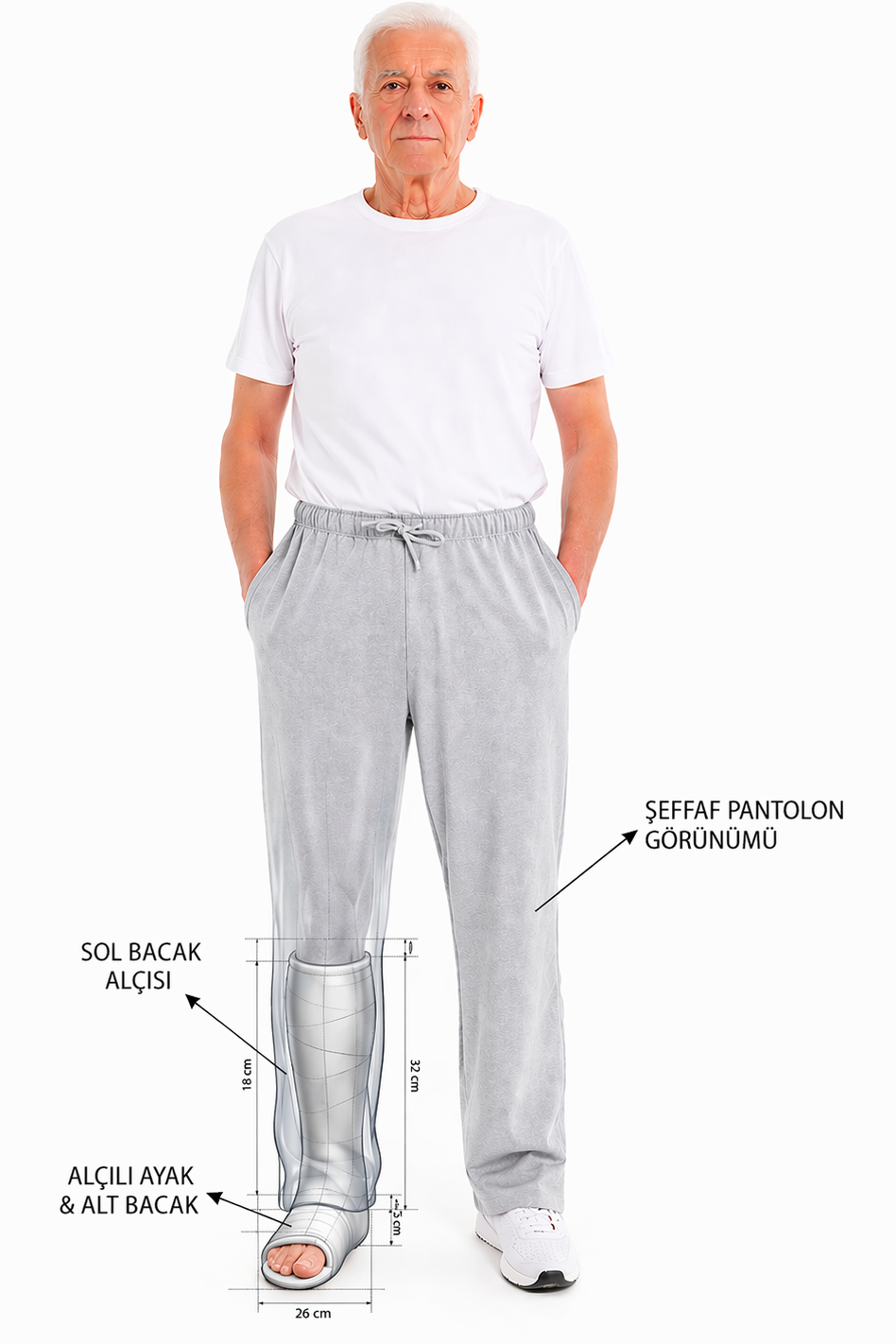 Cure Adaptive Snap-Button Orthopedic Treatment and Patient Care Trousers - Meeting Sample