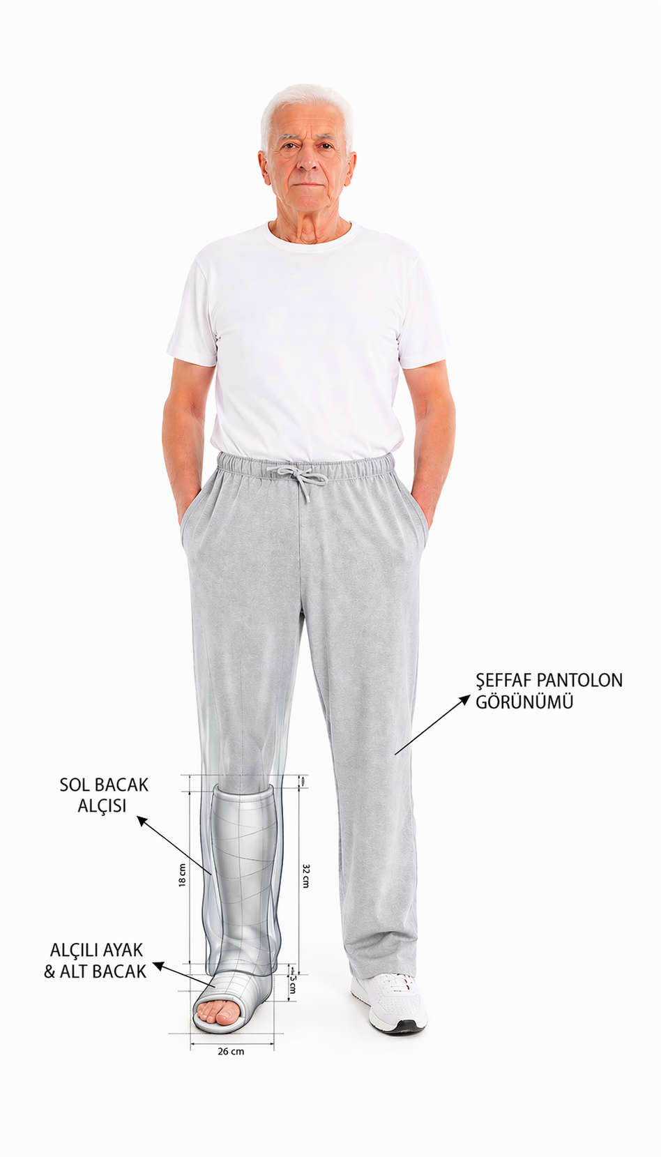 Cure Adaptive Snap-Button Orthopedic Treatment and Patient Care Trousers - Meeting Sample