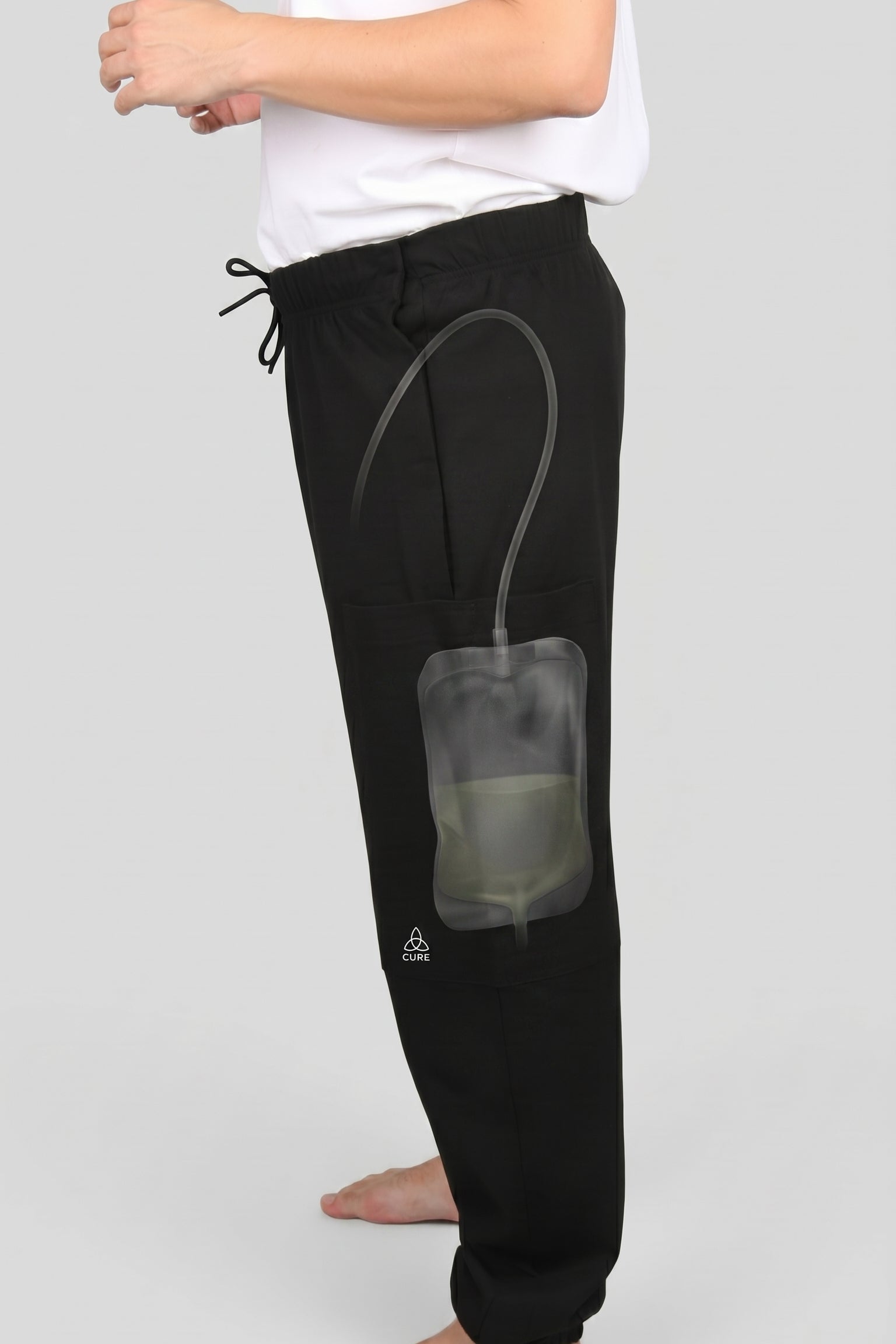 Cure Adaptive Prostate Patient Care and Treatment Pants (Scuba Fabric, Winter)