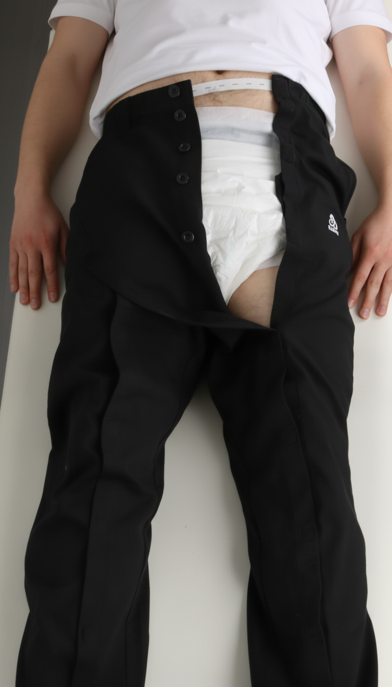 Cure Adaptif Yatan Hasta Bakım Tedavi Pantolonu - Cırt Cırtlı