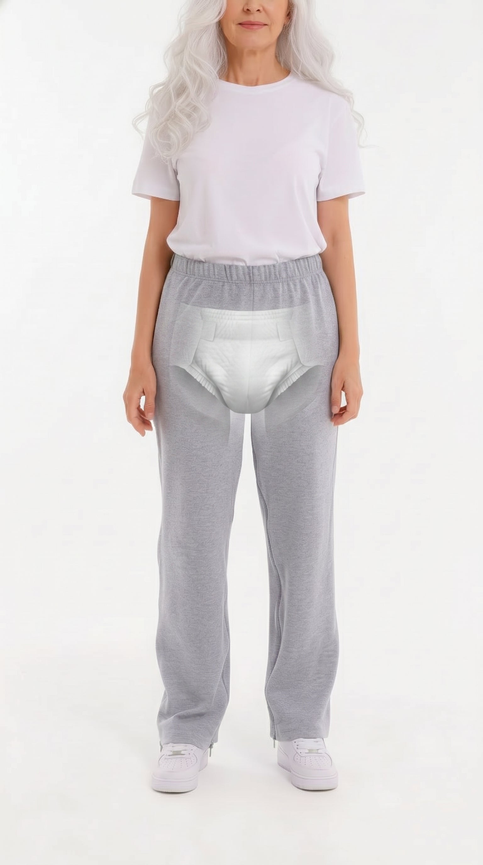 Cure Adaptive Bedridden Patient Care Treatment Pants - with Zipper