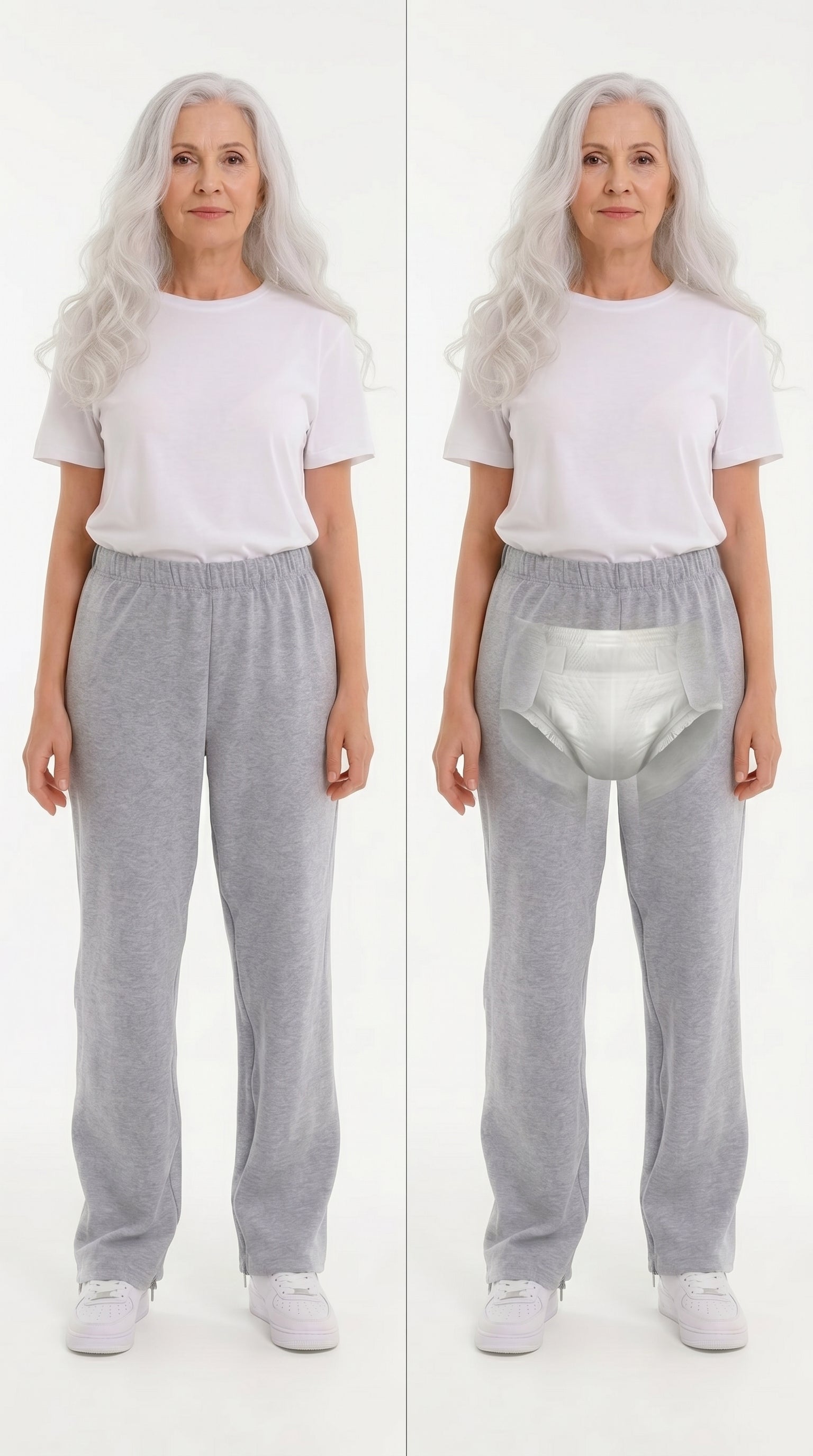Cure Adaptive Bedridden Patient Care Treatment Pants - with Zipper