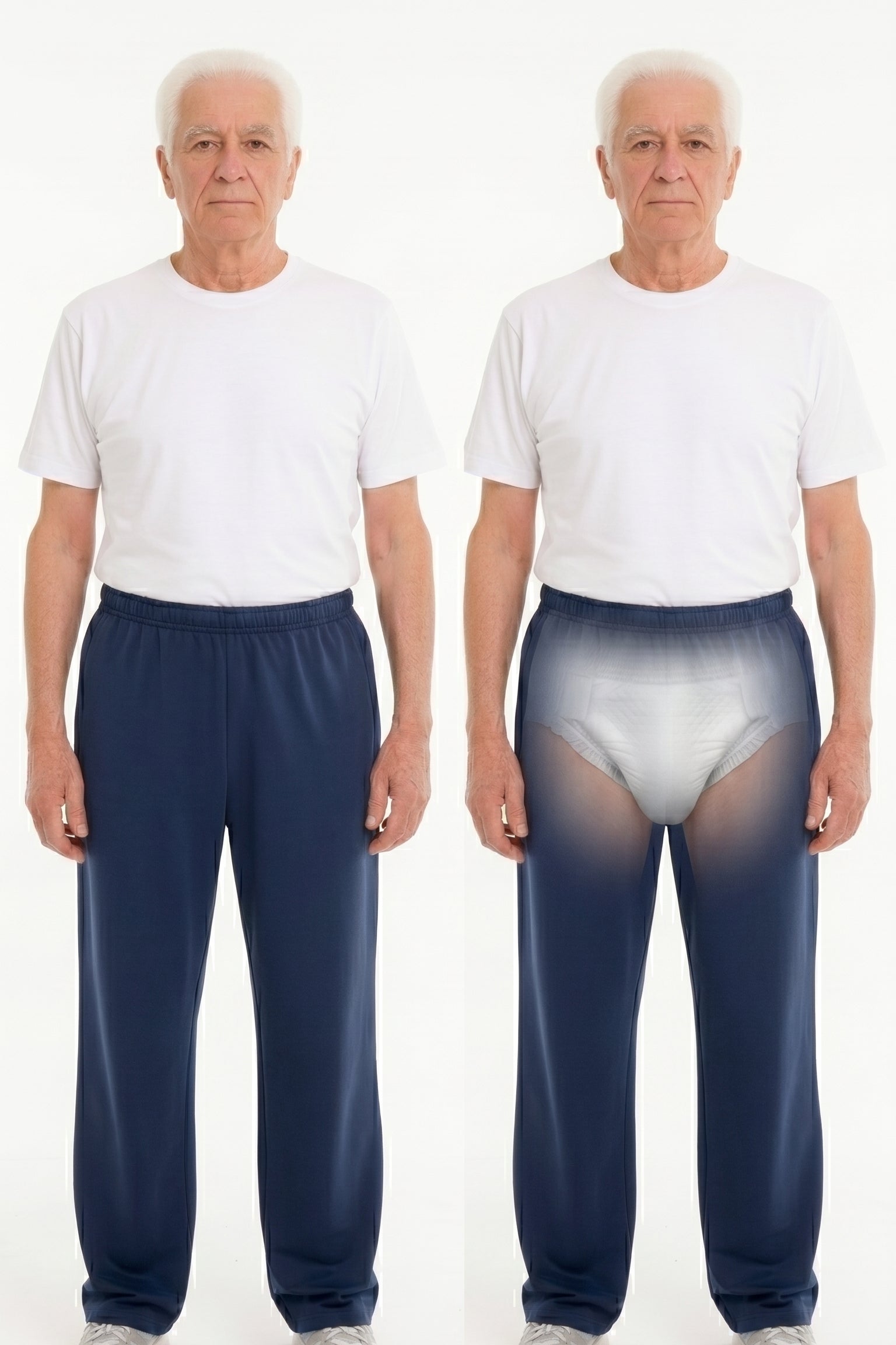 Cure Adaptive Bedridden Patient Care Treatment Pants - with Zipper