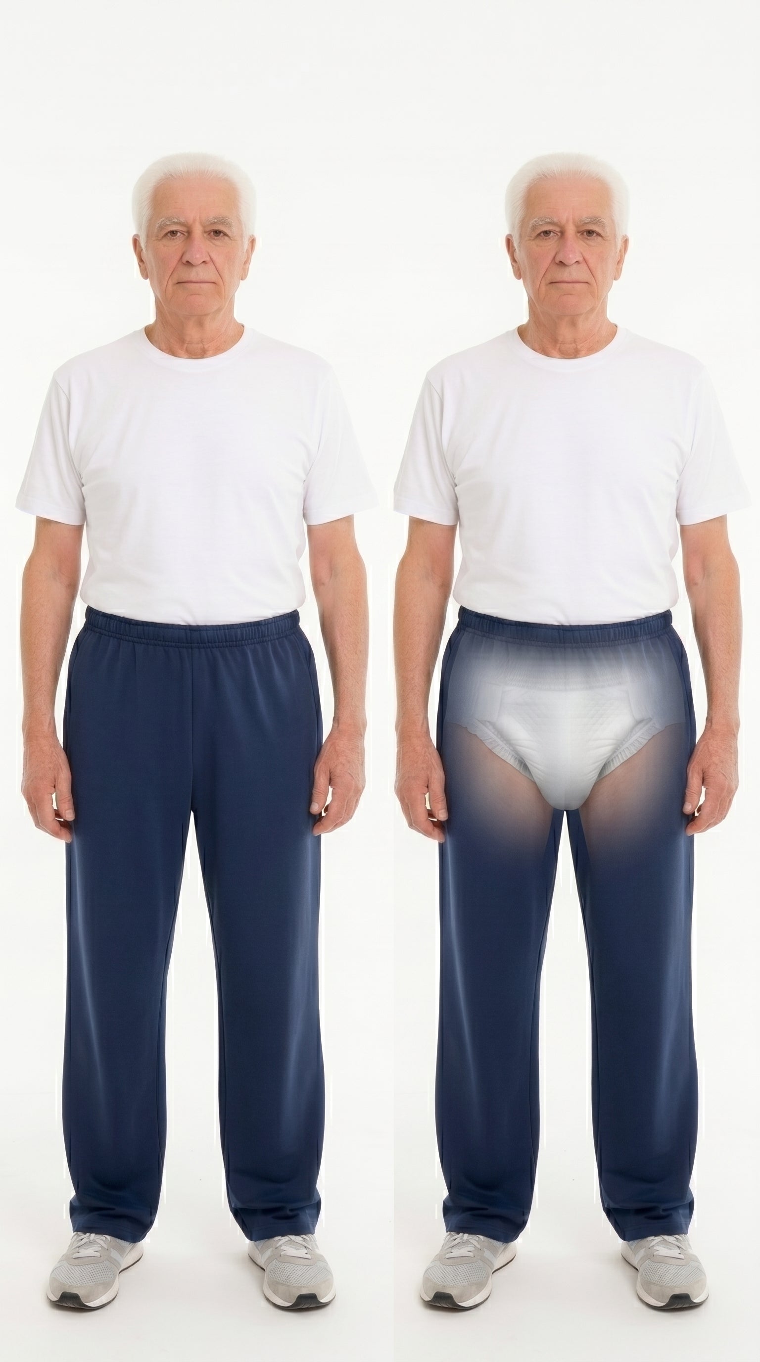Cure Adaptive Bedridden Patient Care Treatment Pants - with Zipper